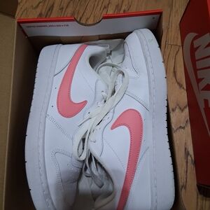 Nike White and Pink Sneakers